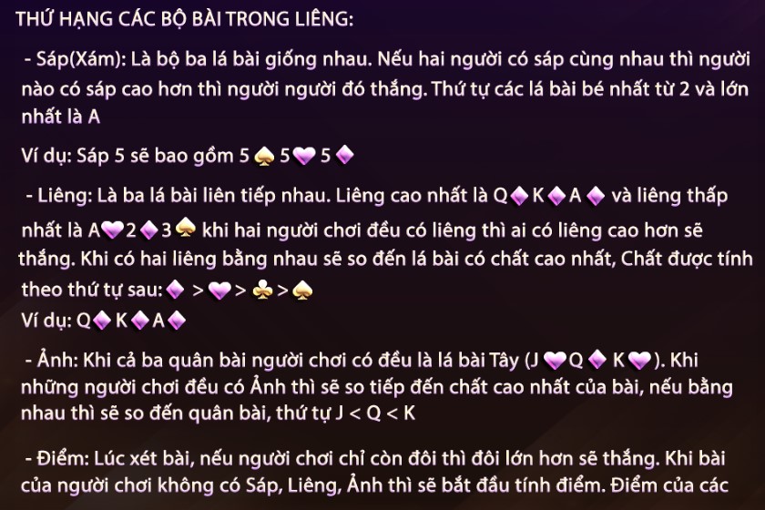 Cách so bài Liêng Sunwin